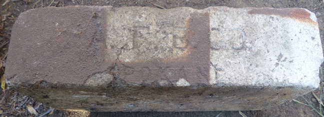 Marked face of the A.F.B.Co. brick