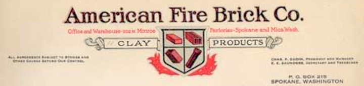 Letterhead of the Amercian Fire Brick Company.