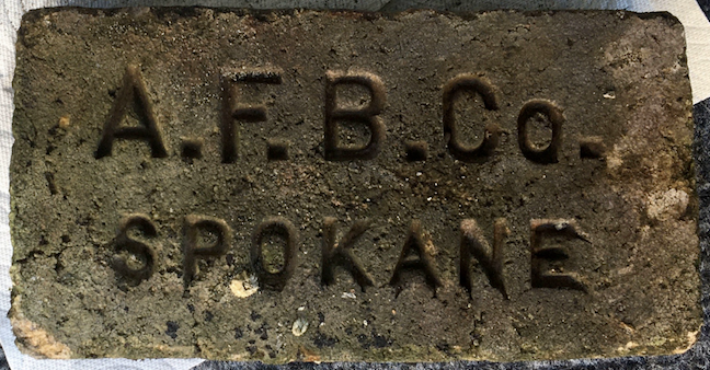 Marked face of the A.F.B.Co. brick