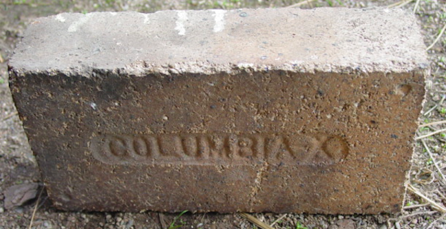 Marked face of the COLUMBIA-X brick