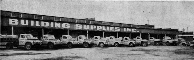 View of the Building Supplies, Inc., Spokane, from Spokesman-Review, 1952.