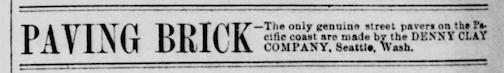 Advertisement of the Denny Clay Co.