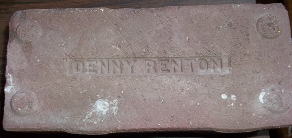 Marked face of the Denny Renton brick