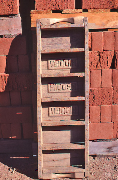 View of the six-brick mold used by Hidden Brick Company. 