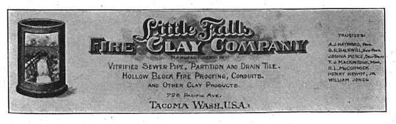 Little Falls Fire Clay Company advertisement.
